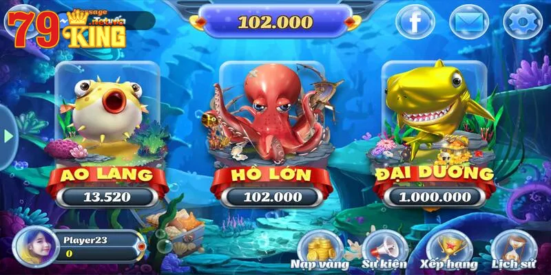 Tham gia trải nghiệm game săn cá thưởng tại nhà cái 79king cực dễ